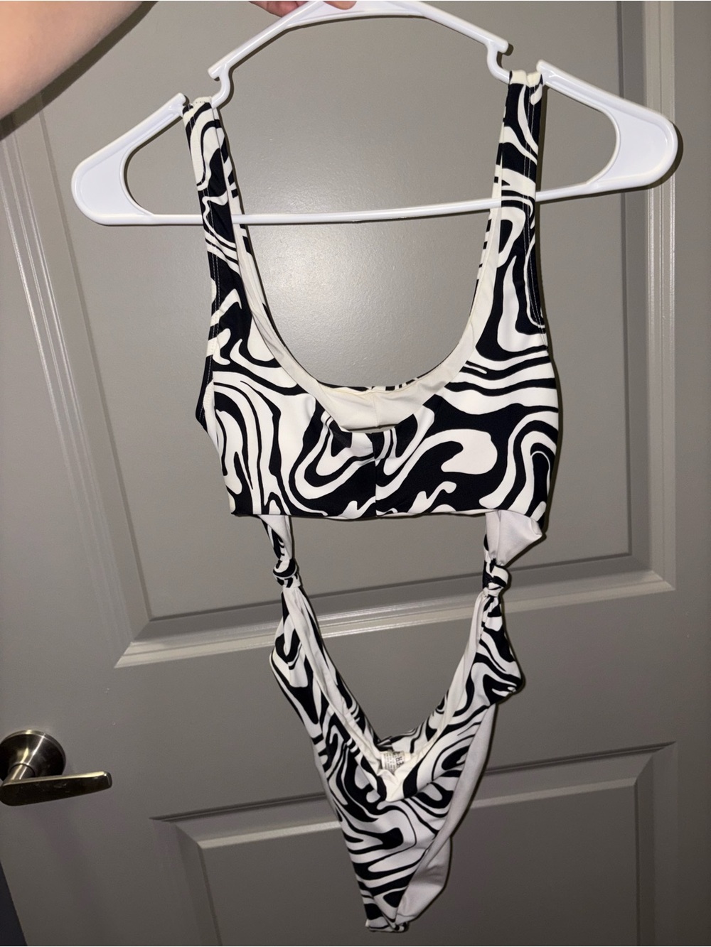 Forever 21 Black & White Swirl Kids One-Piece